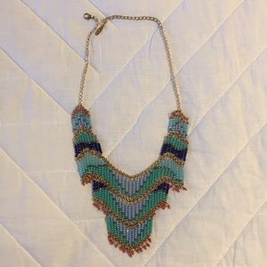 Beaded boho bib necklace